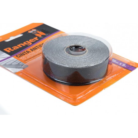 Cinta adhesiva antideslizante negra 25mm x 5 metros - Caja 24 uds