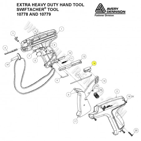 Repuesto émbolo pistola AVERY DENNISON