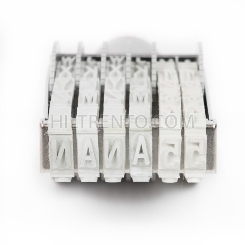 Sello alfanumérico 12 mm 6 bandas