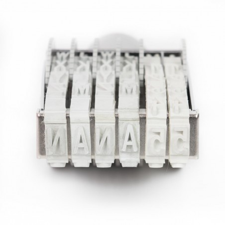 Sello alfanumérico 12 mm 6 bandas