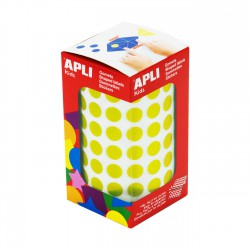 Rollo gomets apli 10.5 mm amarillo