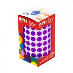 Rollo gomets redondos apli 10.5 mm lila