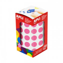 Rollo gomets redondos apli 15mm rosa