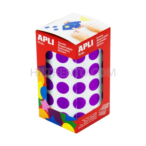 Rollo gomets redondos apli 15mm lila