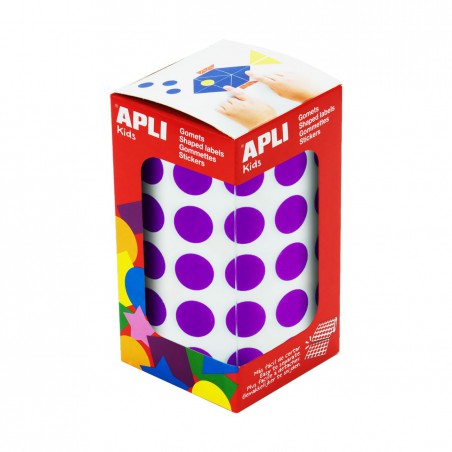 Rollo gomets redondos apli 15mm lila