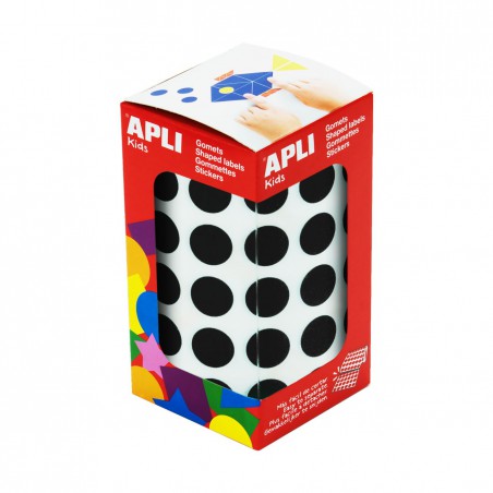 Rollo gomets redondos apli 15mm negro