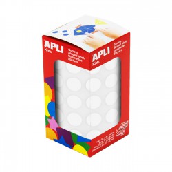Rollo gomets redondos apli 15mm blanco