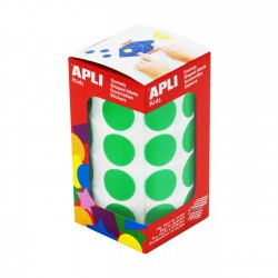 Rollo gomets redondos apli 20mm verde