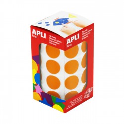 Rollo gomets redondos apli 20mm naranja