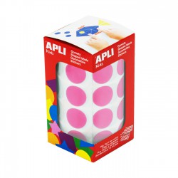 Rollo gomets redondos apli 20mm rosa