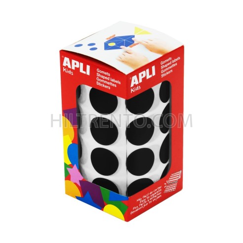 Rollo gomets redondos apli 20mm negro