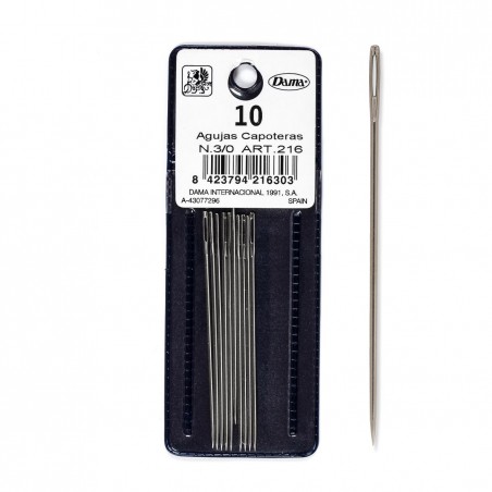 Aguja capotera 3/0 - Pack 10 uds