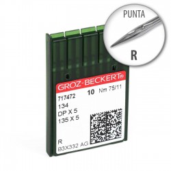 Aguja Groz-Beckert 134 75/11 punta R - Pack 10 uds