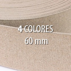 Elástico lino 60 mm - Rollo 25 metros
