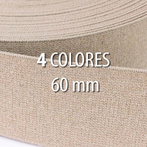 Elástico lino 60 mm - Rollo 25 metros