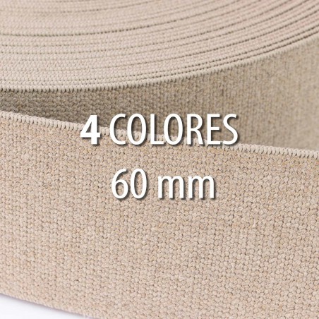 Elástico lino 60 mm - Rollo 25 metros