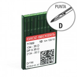 Aguja Groz-Beckert 134-35 100/16 Punta D - Pack 10 uds