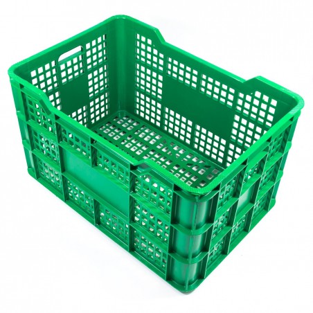 Cubeta apilable plástico verde 730x500x410 mm Ref. Ref.FC