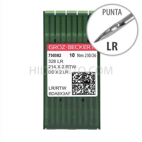Aguja Groz-Beckert 328 230/26 Punta LR - Pack 10 uds