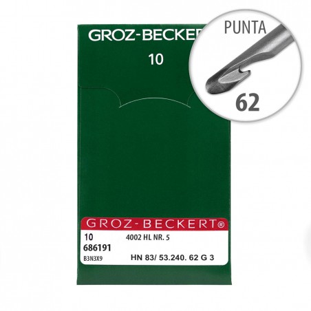 Groz-Beckert HN 83/ 53.240. 62 G 3	4002 HL NO. 5 - 10 uds