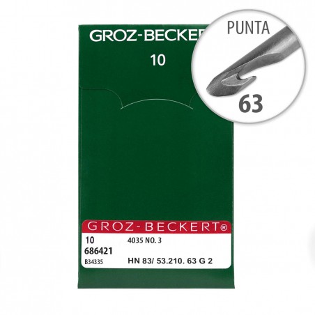 Groz-Beckert HN 83/ 53.210. 63 G 2	4035 NO. 3 - 10 uds