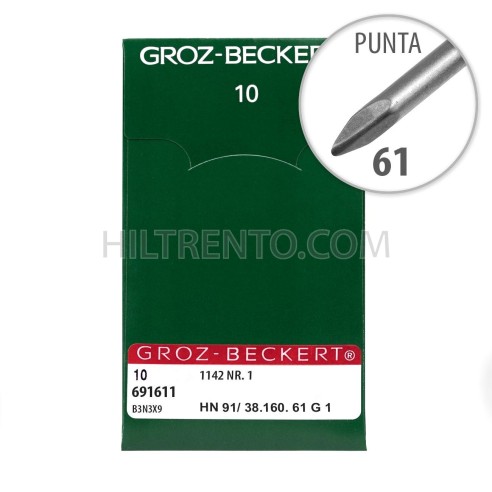 Groz-Beckert lezna HN 91/ 38.160. 61 G 1	1142 NO. 1 - 10 uds