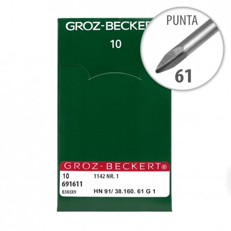 Groz-Beckert lezna HN 91/ 38.160. 61 G 1	1142 NO. 1 - 10 uds