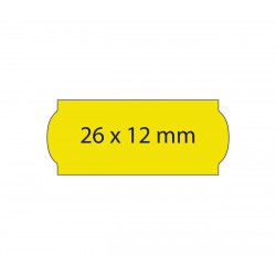Etiquetas 26x12 amarillo fluor, permanentes