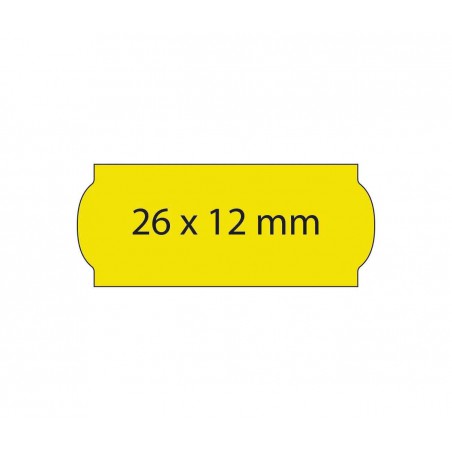 Etiquetas 26x12 amarillo fluor, permanentes