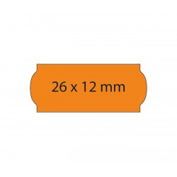 Etiquetas 26x12 naranja fluor, permanentes