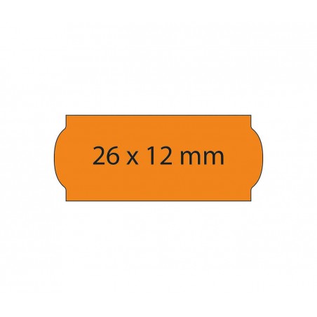 Etiquetas 26x12 naranja fluor, permanentes