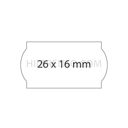 Etiquetas 26x16 blancas, permanentes