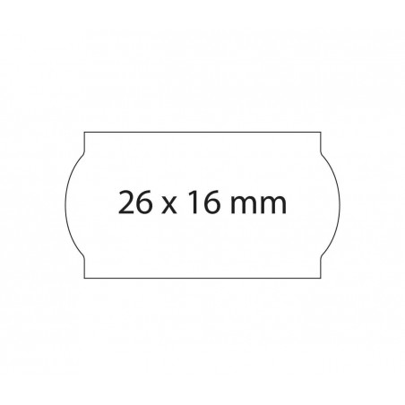 Etiquetas 26x16 blancas, permanentes