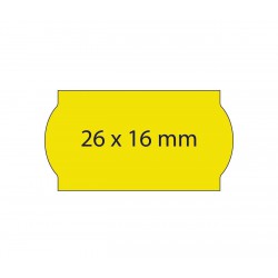Etiquetas 26x12 amarillo fluor, permanentes