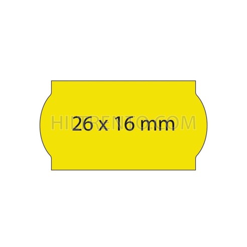 Etiquetas 26x12 amarillo fluor, permanentes