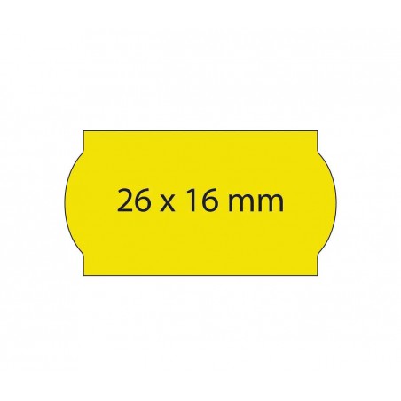 Etiquetas 26x12 amarillo fluor, permanentes