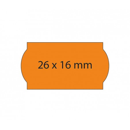 Etiquetas 26x12 naranja fluor, permanentes