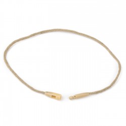 Marchamo redondo cierre frontal algodón dorado - 1000 uds