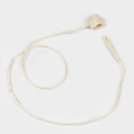 Marchamo redondo cierre lateral poliéster crema - 1000 uds