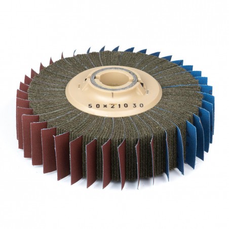 Cepillo mixto fieltro-lija circular 50 mm grano 220