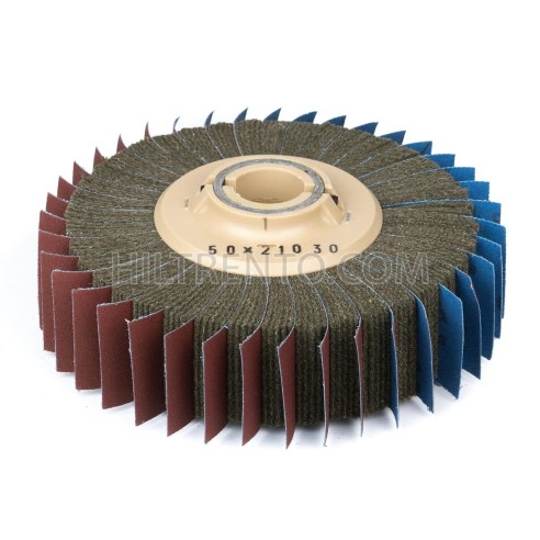 Cepillo mixto fieltro-lija circular 50 mm grano 150