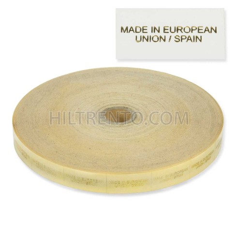 Etiquetas "Made in European Union" 20x60 mm  - Rollo 5000 unidades  transparentes