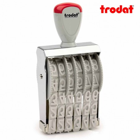 Sello numerador manual 15 mm 6 dígitos Trodat classic 15156