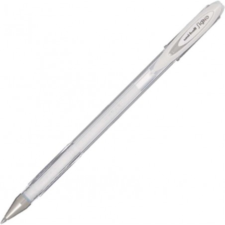 Bolígrafo resistente al agua Uniball Signo Gel UM-120AC blanco - Caja 12 uds