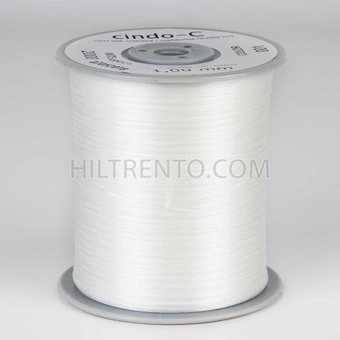 Cintilla dobladillar continua blanca 1.0 mm - 2000 mts