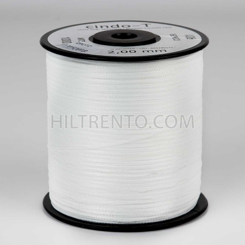 Cintilla dobladillar trenzada blanca 2.0 mm - 1000 mts
