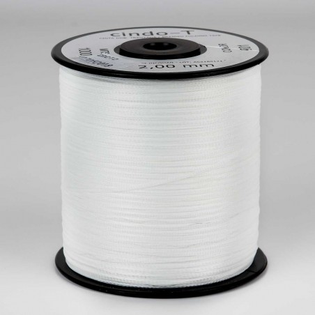 Cintilla dobladillar trenzada blanca 2.0 mm - 1000 mts
