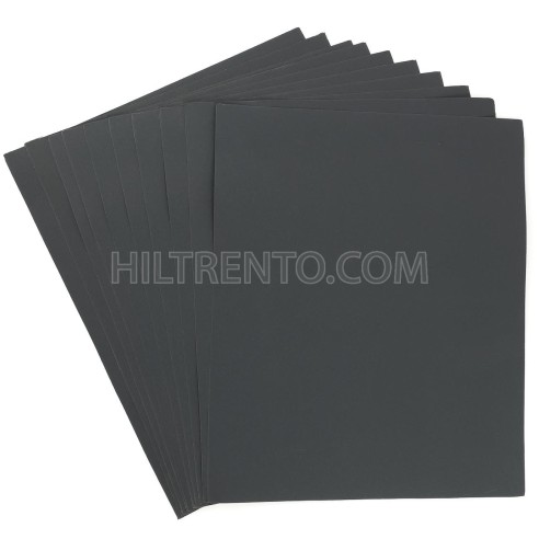 Papel de lija al agua 230x280 mm grano 1000 - Pack 10 hojas