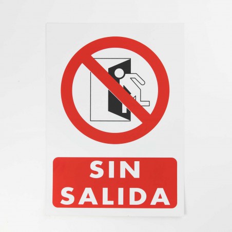 Señal "Sin salida" 25x35 cm