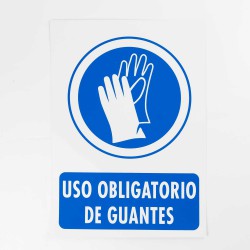 Señal "Uso obligatorio de gafas" 25x35 cm